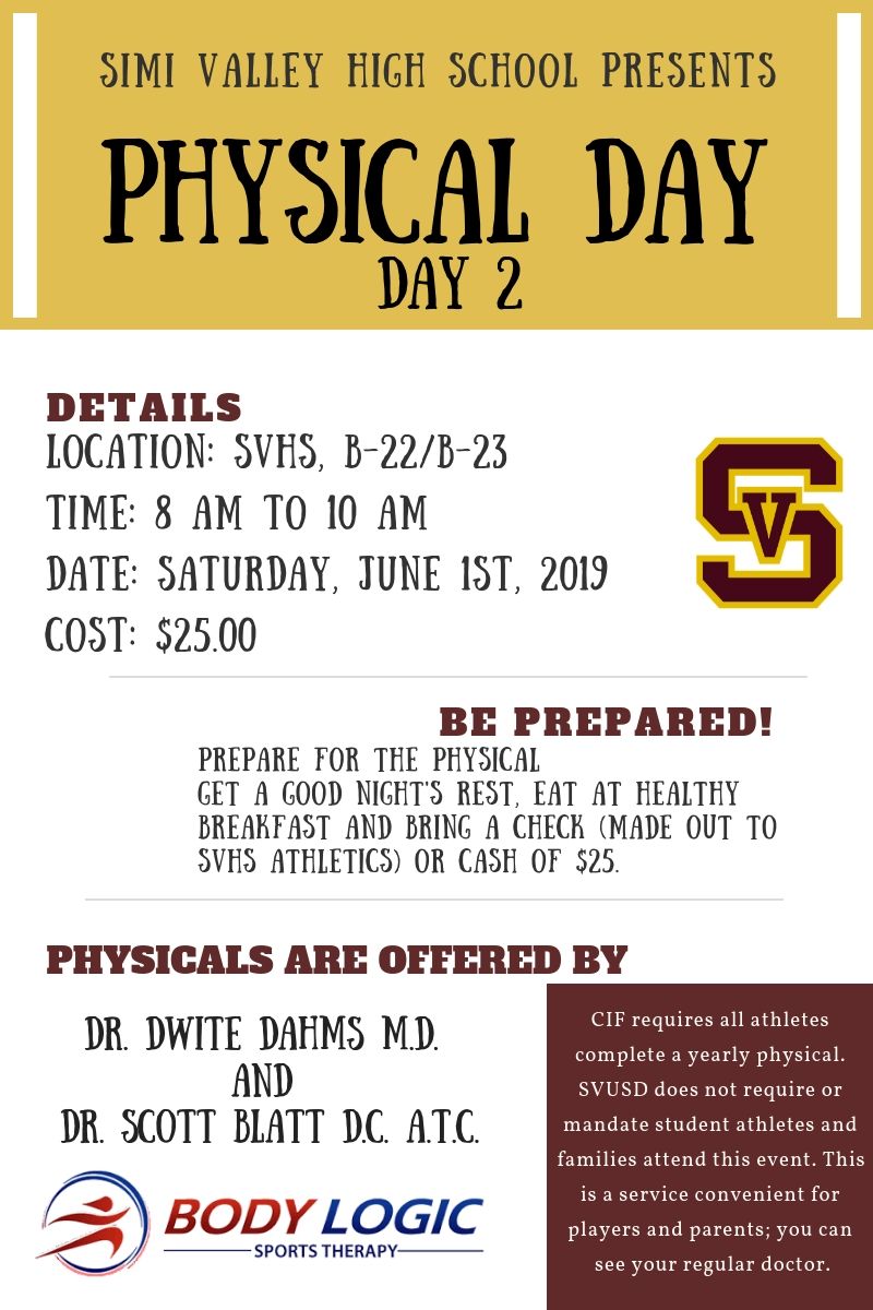 svhspioneers's tweet photo. Physical Day at @SimiValleyHS on June 1st! 

#LetsDoThis #GoPioneers https://t.co/lDzSIf890o