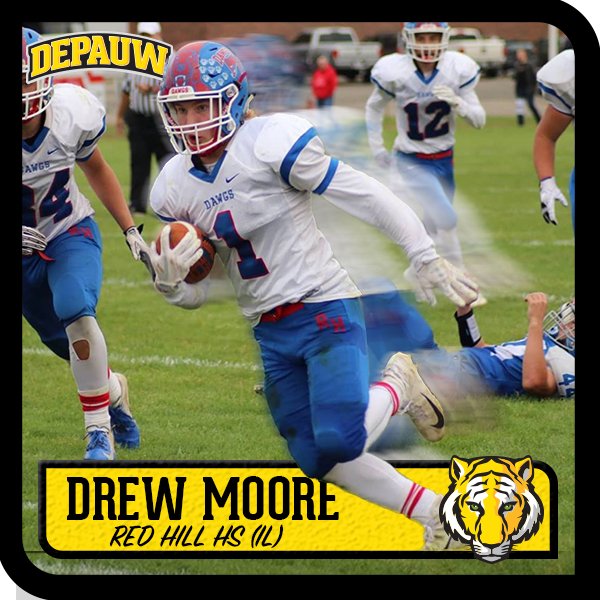 Welcome to #TeamDePauw, from Red Hill HS, Drew Moore. #DPU2023