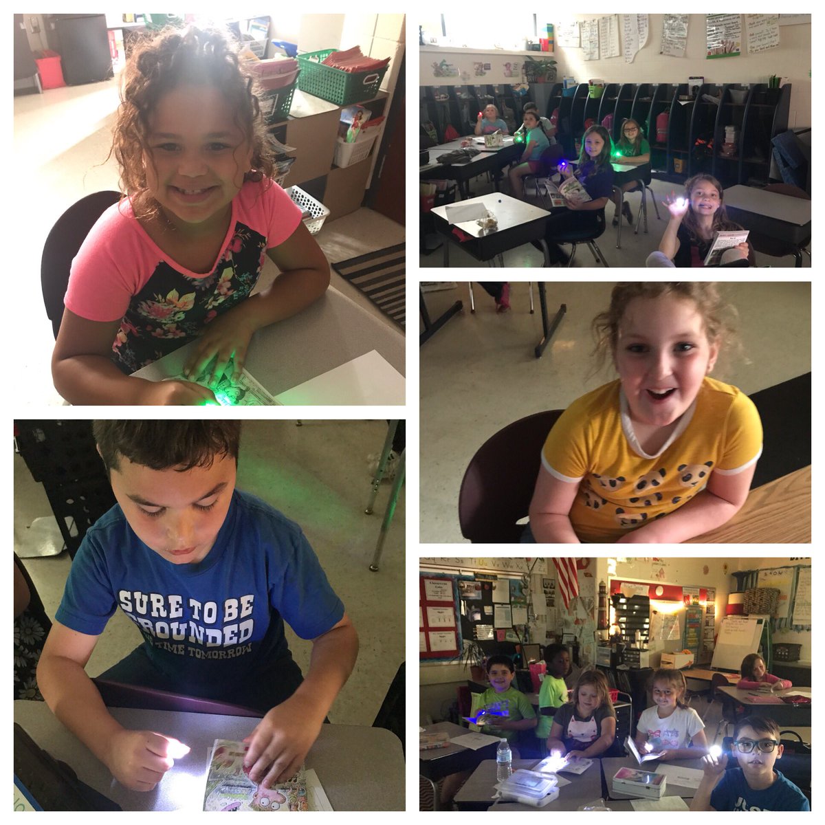 MrsAdams2ndGr's tweet photo. The EOY is officially here! We started our🎈 count down! Day 4-“you LIGHT up the world!” We got finger lights and new books to read20 this summer! #eoyfun #read20 #iluvthesekids #bittersweet https://t.co/fvn03EQhEg