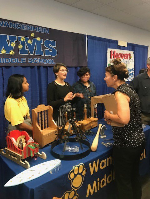 sdusdwangenheim's tweet photo. #igniteCCTE #BetterSDSchools Wildcats demonstrating examples of our projects this year at our district's CCTE Showcase 2019: Const Tech &amp; Hospitality/Tourism https://t.co/0AiGk1RBuL