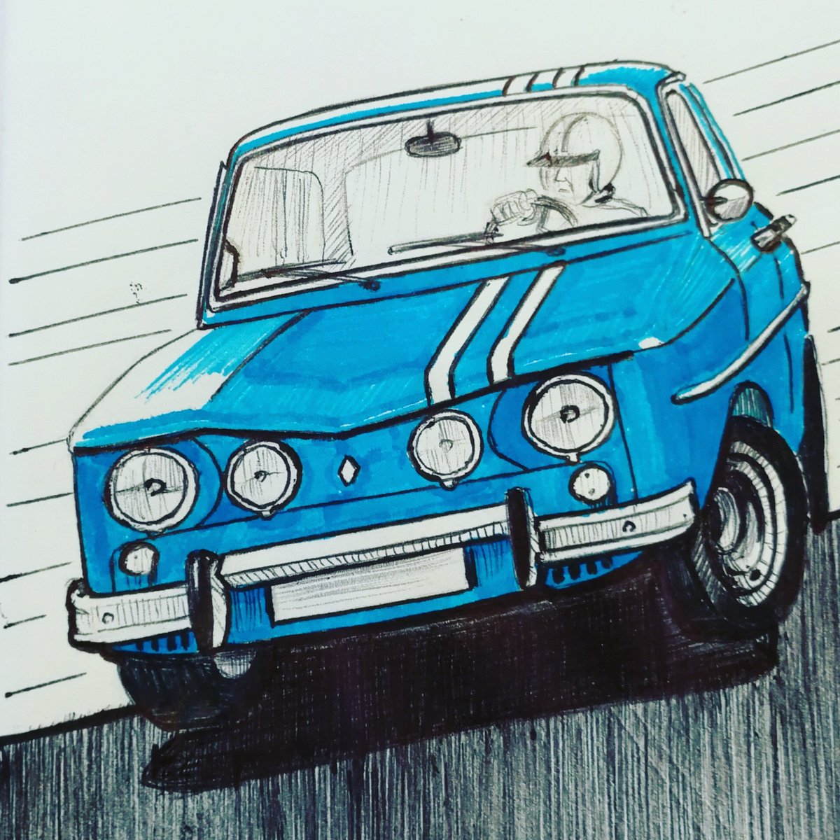 jolliffee7's tweet photo. Renault 8 Gordini #makerdrawing #Renault #RenaultEspaña https://t.co/Vv1pbKKFV2
