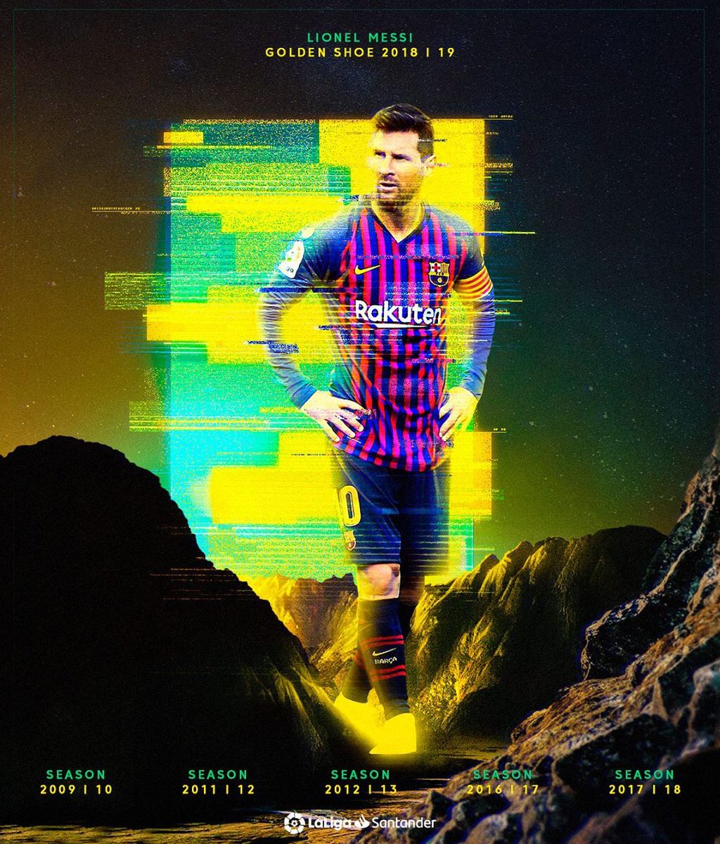 SC_ESPN's tweet image. Tercera temporada consecutiva adueñándose de la Bota de Oro. Messi, siempre Messi.