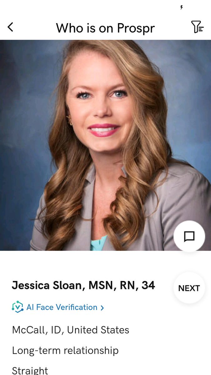 suyrau's tweet image. Don&apos;t bother using the dating app Prospr. It&apos;s supposed to be for Professionals, but its a scam riddled with fake male &amp;amp; female profiles (see obvious attached screenshots). They don&apos;t even let the fake profiles match the country you live in. 😂

#Prospr