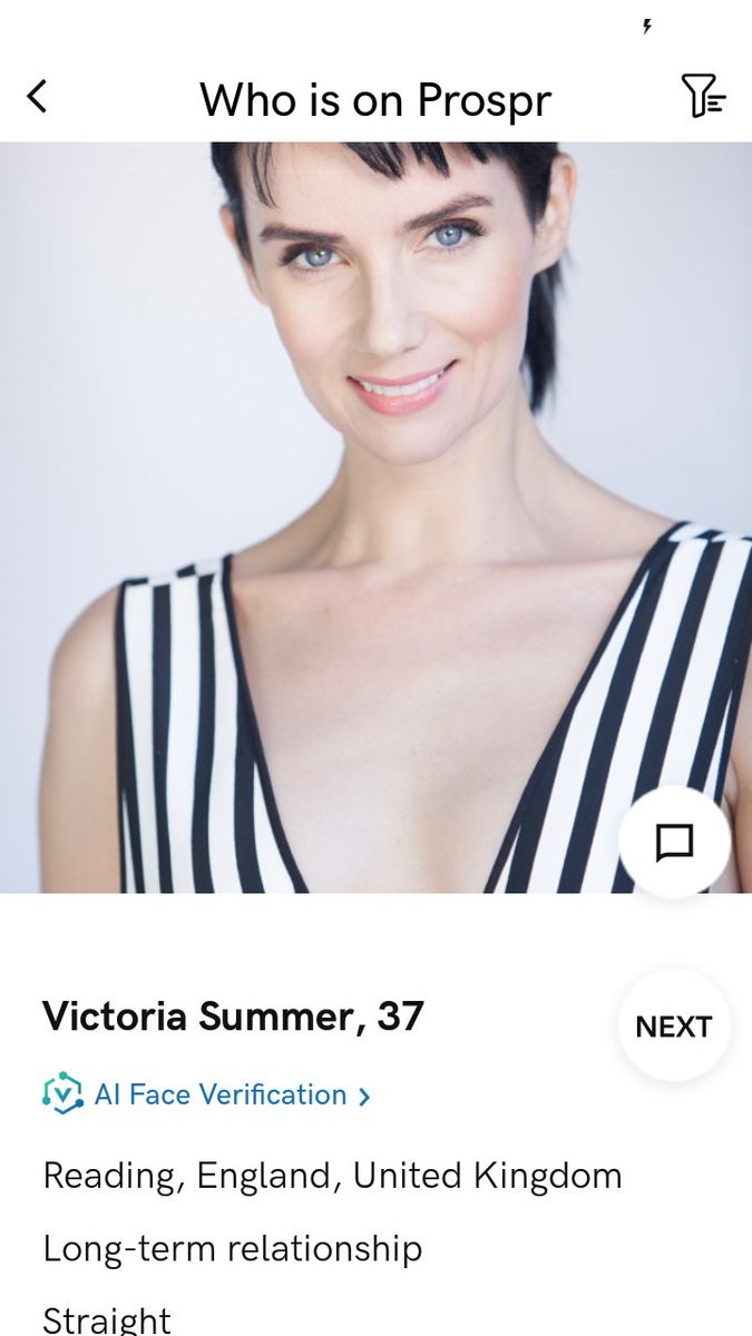 suyrau's tweet image. Don&apos;t bother using the dating app Prospr. It&apos;s supposed to be for Professionals, but its a scam riddled with fake male &amp;amp; female profiles (see obvious attached screenshots). They don&apos;t even let the fake profiles match the country you live in. 😂

#Prospr