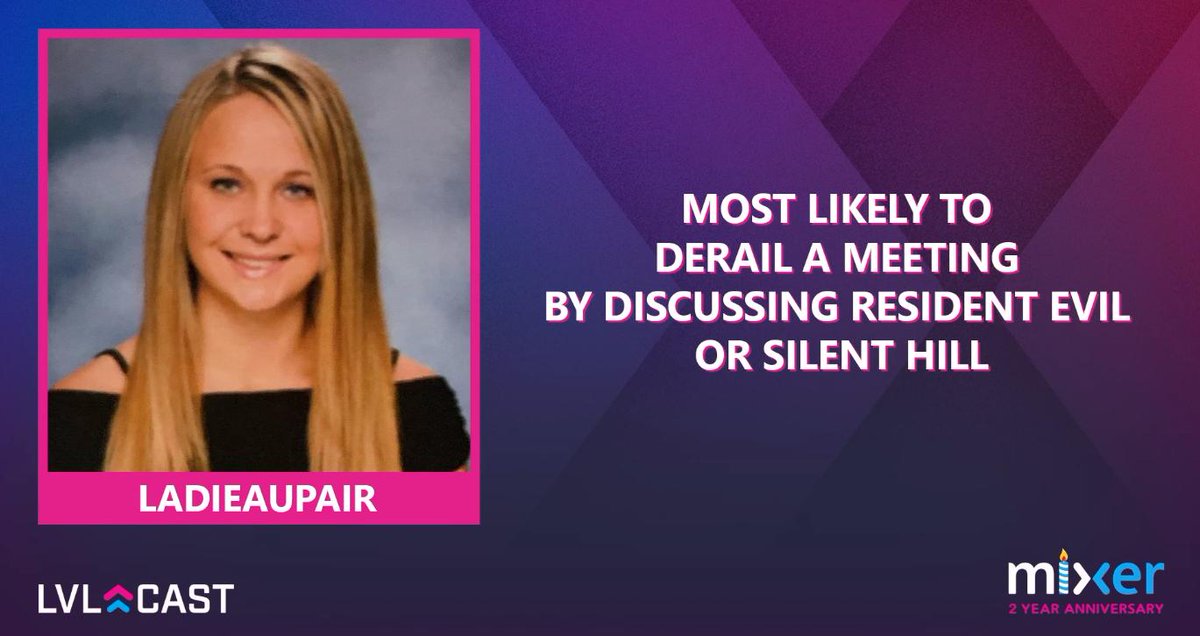 Tara's senior picture with the text "Most Likely to derail a meeting by discussing Resident Evil or Silent Hill)