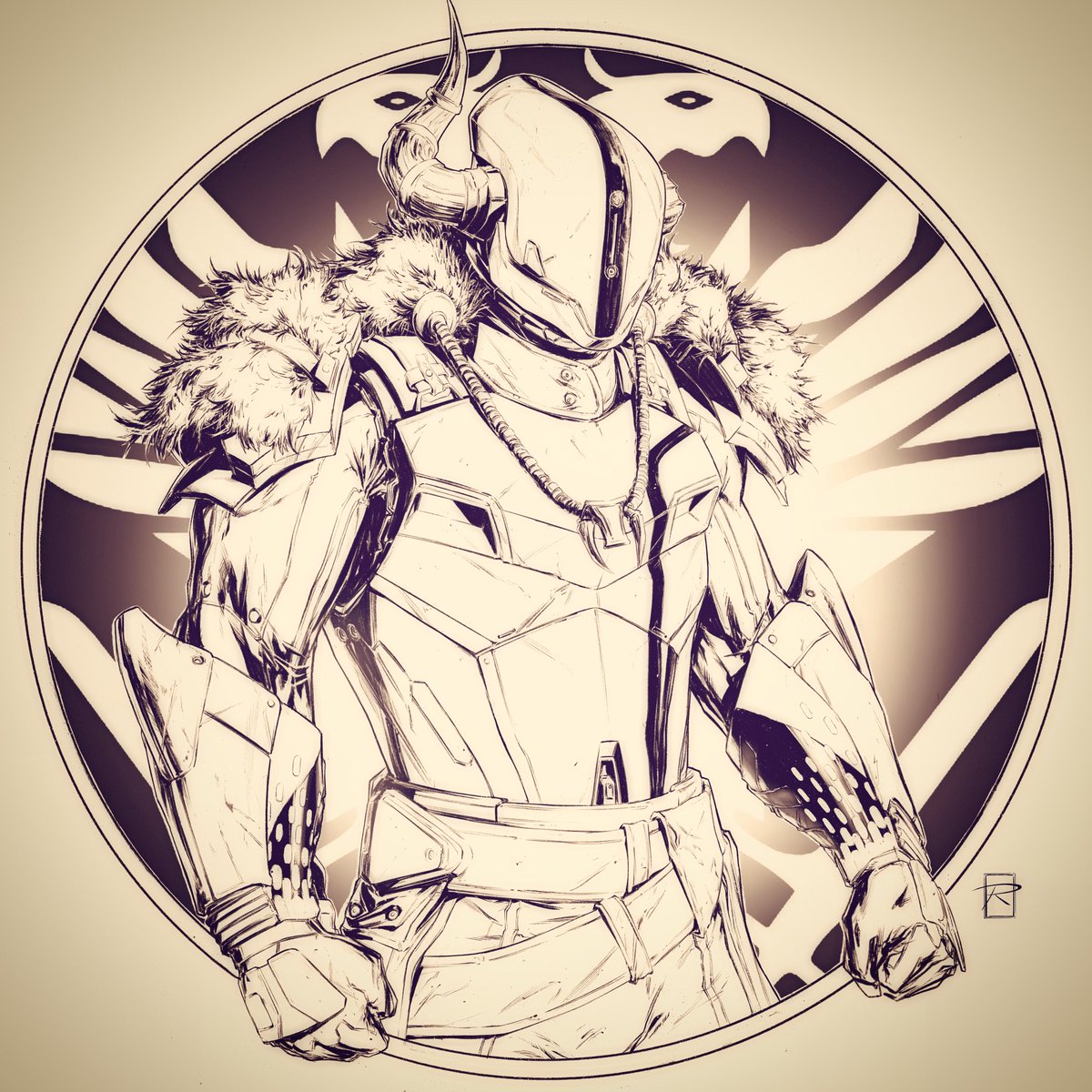 Lord Shaxx doodle😬 done digitally using Procreate #Bungie #Destiny #destinythegame <a href="/Bungie/">Bungie</a>