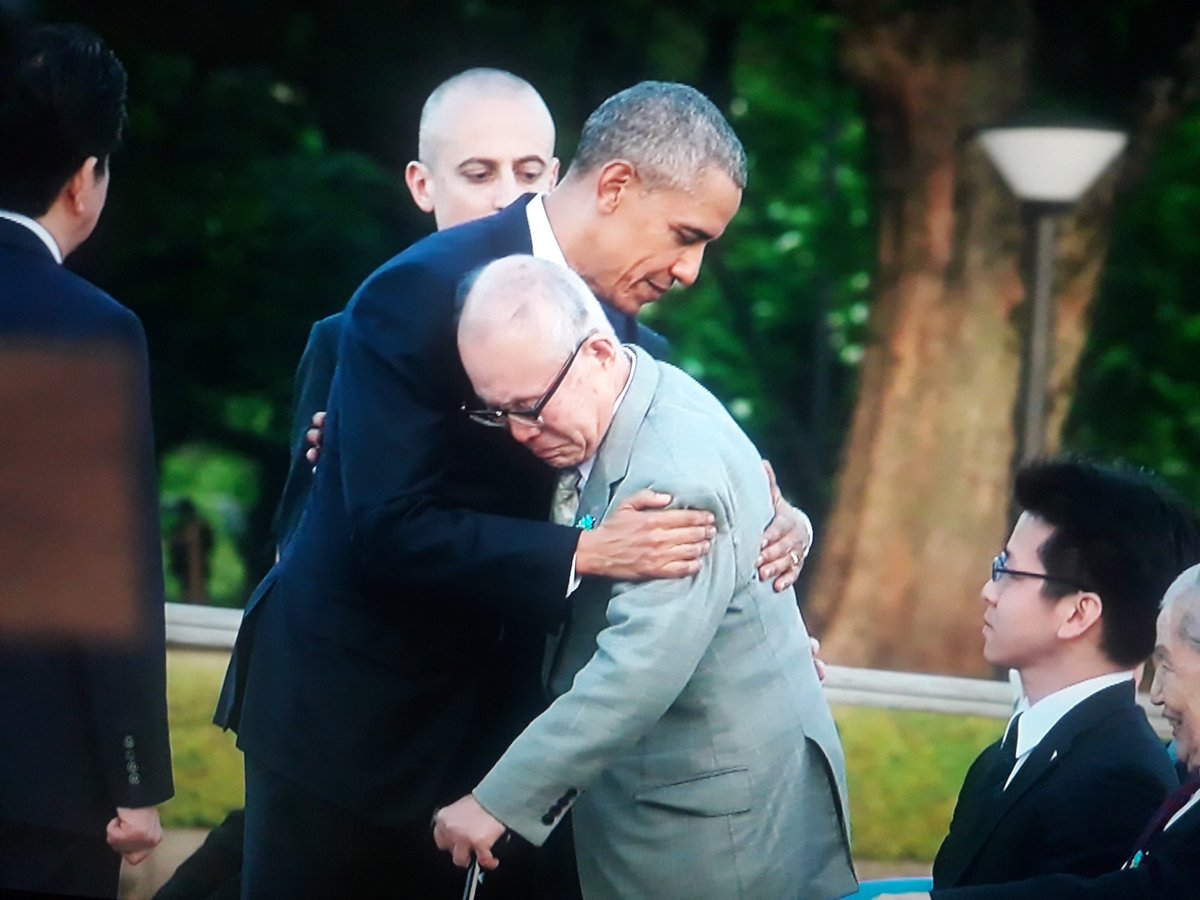 #PresidentObama hugging a victim of #Hiroshima This is who had and why who we have now is doubly difficult to swallow.  

#TheFinalYear @HBO films