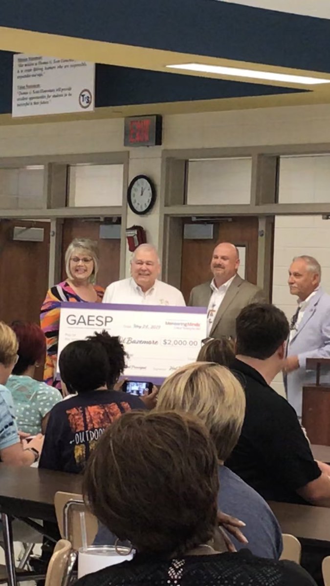amberparks04's tweet photo. Congratulations to Dr. Bazemore on becoming the Georgia National Distinguished Principal. It’s such an honor to work for you!!  You make TG Scott proud!! https://t.co/4qgRDMIPnK
