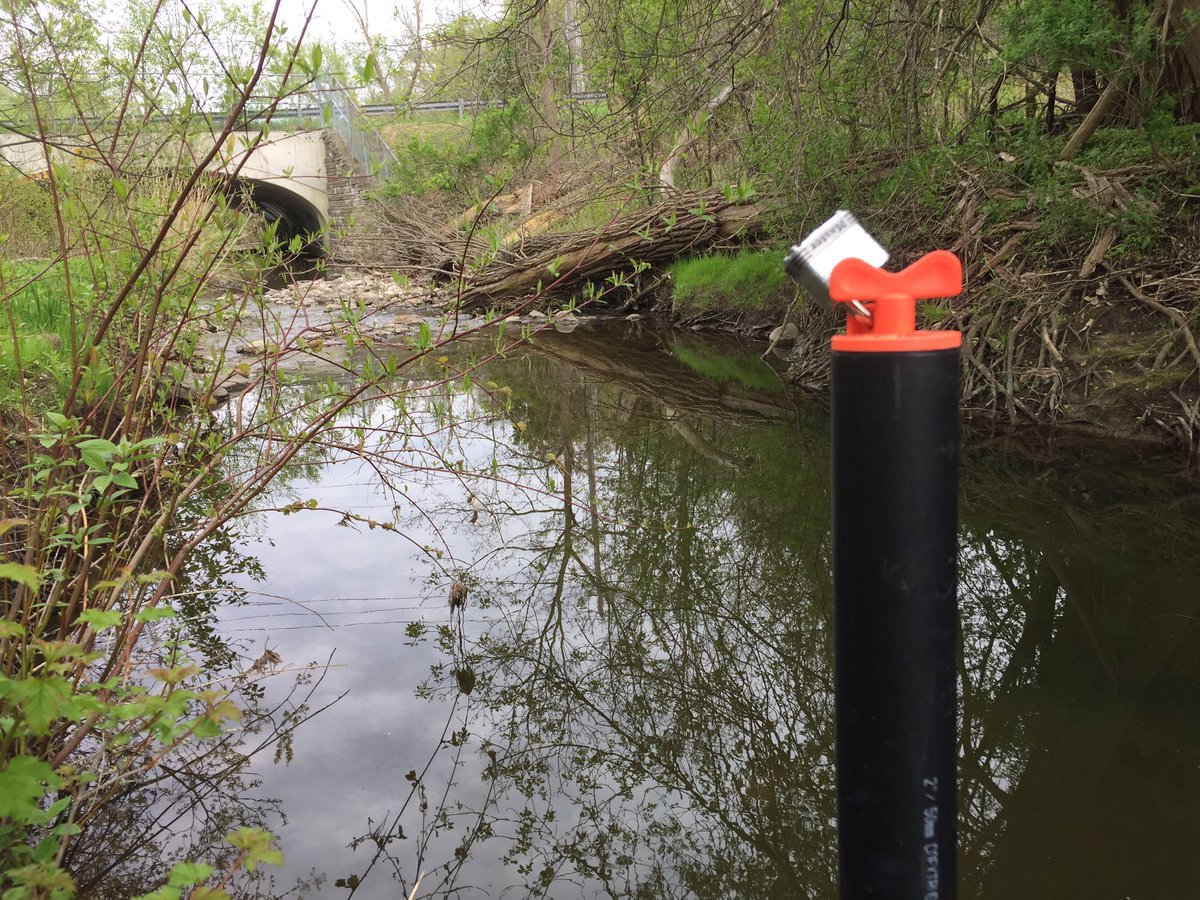 Stream installs and water sampling today with <a href="/Shiggin1/">Steph Higgins</a> #fieldphotofriday <a href="/merrinm/">Dr. Merrin Macrae</a>
