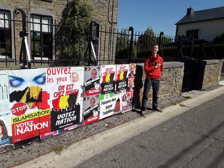 nation_tweet's tweet photo. En province de #Namur, ça colle et ça tracte dans tous les sens aussi, jour et nuit. #VotezNation #26mai2019 #Belgique https://t.co/QTscJOWwkE