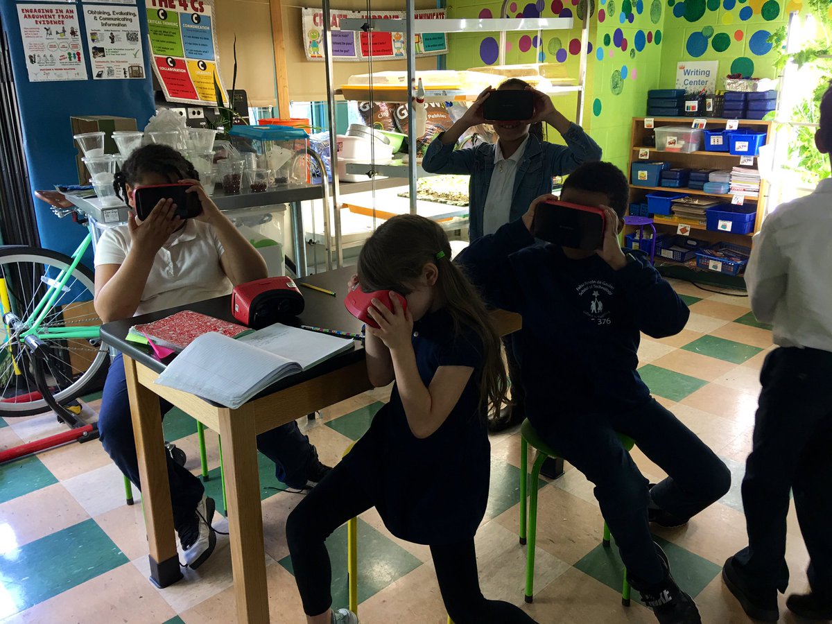 jeanne389's tweet photo. Soooo proud of my students presentations during our annual #STEAM Expo.  They worked diligently to create a Google Expedition for VR to highlight sustainable plans for our garden.  @32_k376 @NYCElemScience @EcoSchoolsUSA @GoogleForEdu https://t.co/I2MUlEksF8