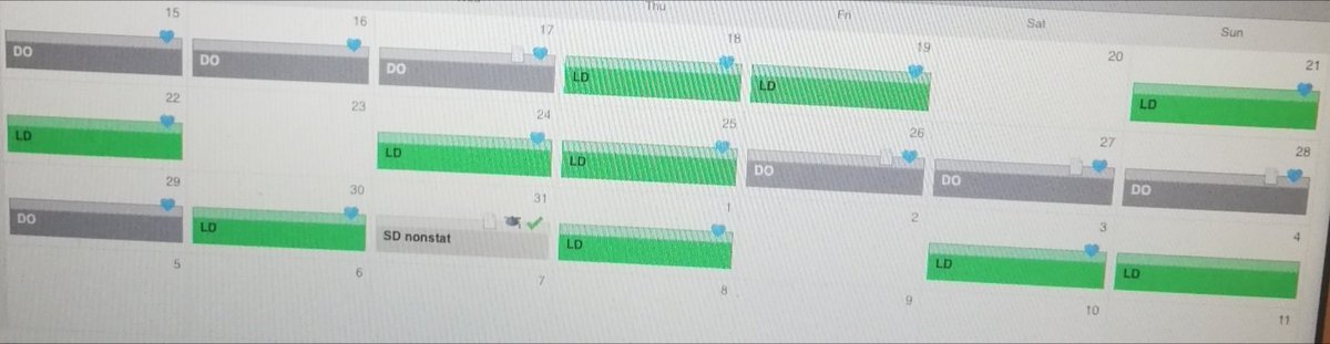 Rosie 💚Solidarity with all workers💚 (@rosieeschofield) on Twitter photo All the blue hearts indicate my requested shifts. LOVE self rostering, it's a brilliant initiative to help staff feel more in control and have better work/life balance! <a href="/RoyalFreeNHS/">Royal Free London</a> #DiaryOfaNQN #StNProject All the blue hearts indicate my requested shifts. LOVE self rostering, it's a brilliant initiative to help staff feel more in control and have better work/life balance! <a href="/RoyalFreeNHS/">Royal Free London</a> #DiaryOfaNQN #StNProject