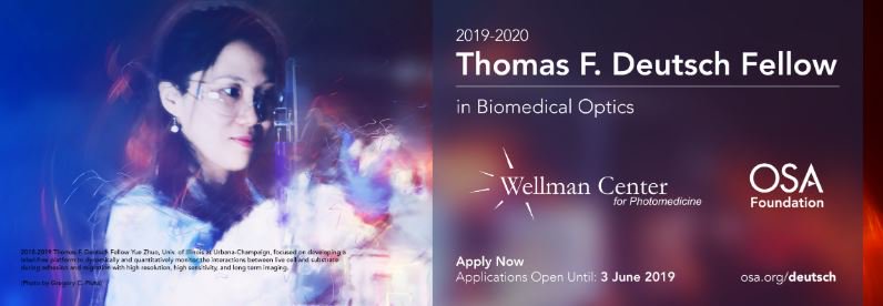 OpticaWorldwide's tweet image. #FoundationFriday - The Deutsch Fellowship supports a one year multi-disciplinary post-doctoral investigator pursuing training in either basic or clinical research.
Learn more- ow.ly/Lla750uoSvS

#ApproachingDeadline - 3 June, 2019 
Apply Today! ow.ly/WNb450uoSCG