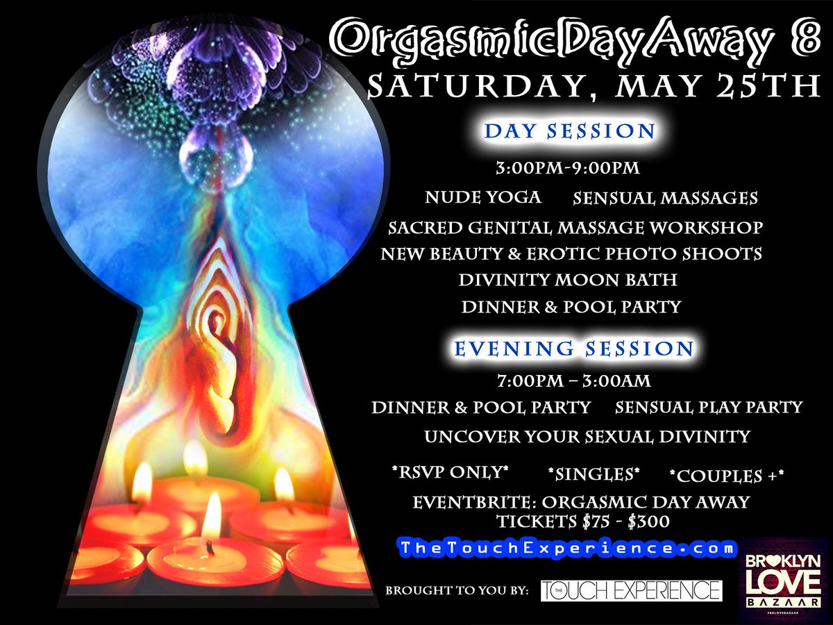 TouchExperience's tweet photo. TIME SENSITIVE: Invitation Orgasmic Day Away - https://t.co/taM6ICzehm https://t.co/VNELPYoSIU