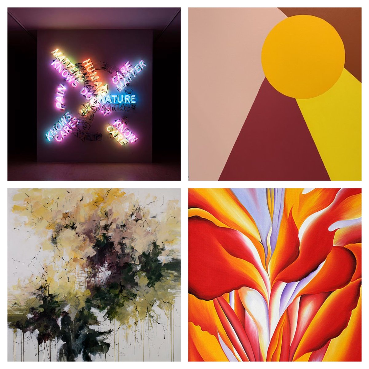 FPcontemporary's tweet photo. What do Carlos Ramirez, Betty Gold, Georgia O’Keeffe and Bruce Nauman all have in common? Well besides the obvious answer: amazing artistic ability, they all ended up in New Mexico! Please note, we will be closed Saturday through Monday, 5/25-5/27, for Memorial Day. https://t.co/vKQGkb0C1Y