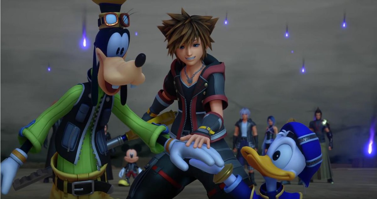 LimitForm72's tweet photo. The ending sequence of the final boss fight in KH3 when you are doing Trinity with Donald and Goofy and they have your back might be cheesy to a lot of people but not to me. Those are really MY boys from DAY 1. I personally can't stop smiling whenever I see them all together. https://t.co/WHMTynz4iK
