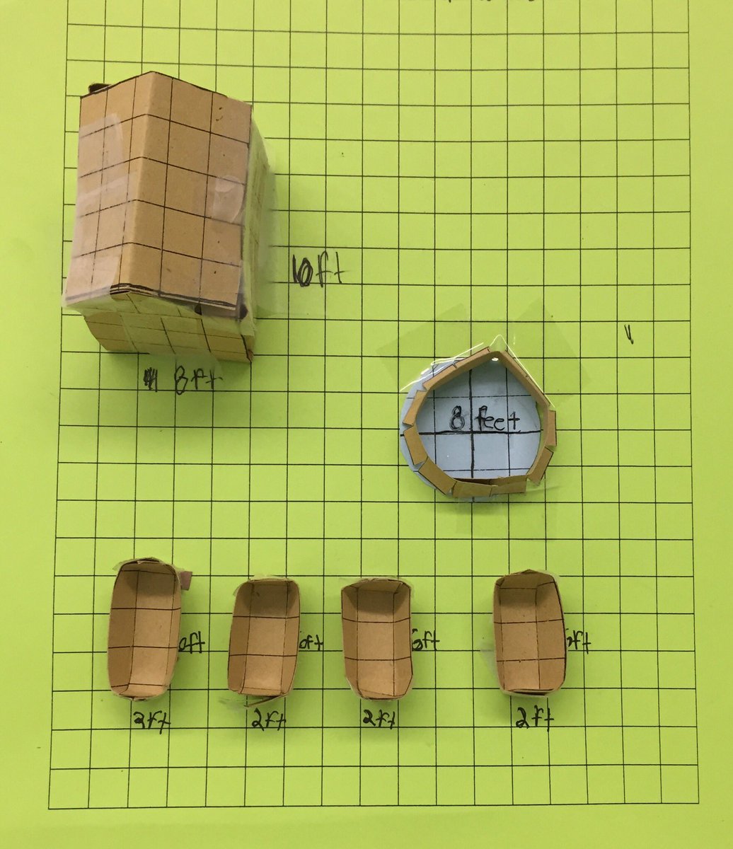 mimiwmath's tweet image. Finishing up scale model portion of urban farm project. Ss also used Area,Volume&amp;amp;SA to determine materials needed to create the actual farm🐥