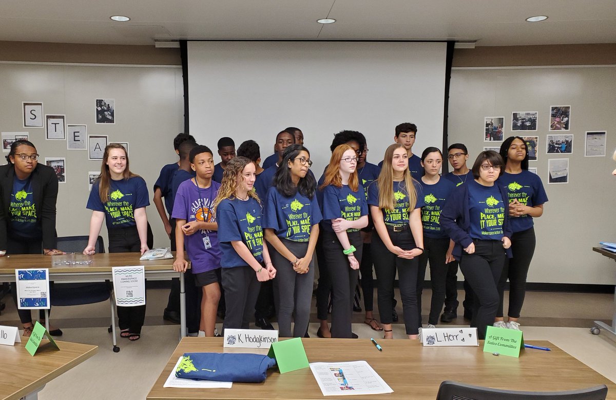 kchannette's tweet photo. Logistics. Accounting. Marketing. Professional Development. And Sales. Because of this group's hard work, WLMS will have a mobile Makerspace next year! These 8th-grade Wolves have exhibited the epitome of their own slogan: "Wherever the place, make it your space". https://t.co/Bs8aJMQ0eX