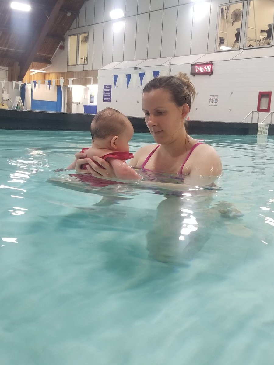 CoachDLing's tweet photo. #LittleTK getting in her first swim practice. https://t.co/suVg7rZfhj