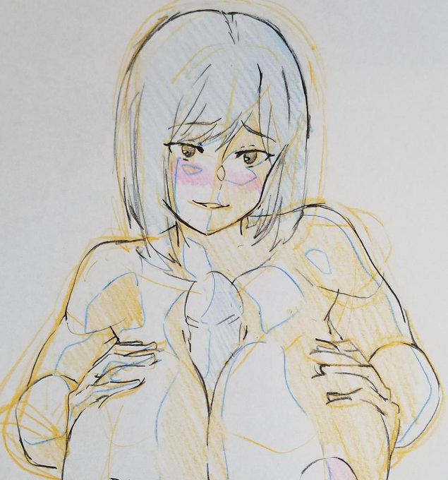 ちょっとリアルよりのパイズリラフ描き 