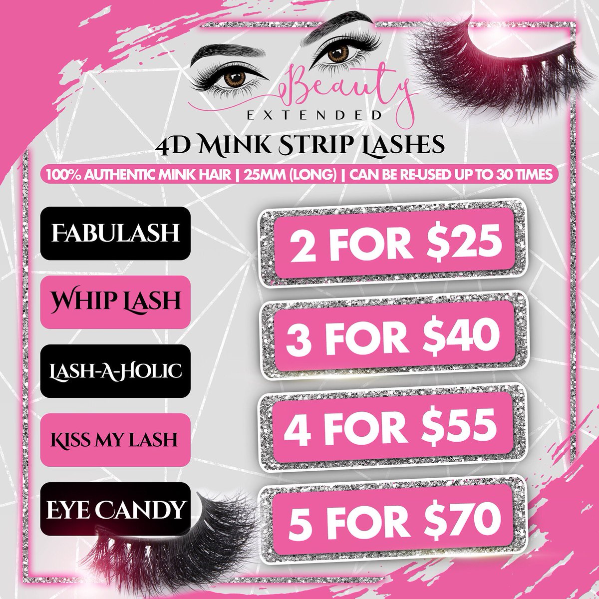 only1bwoods's tweet photo. 4D Mink Strips ONLY $15 💗 Same day shipping Mon-Fri .. Follow @beautyextended101 on IG! #RETWEET2SUPPORT https://t.co/kL52gDbGFp