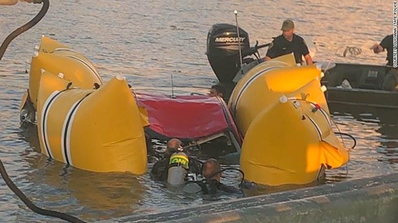cnnbrk's tweet image. Two men died when they tried to jump a Chevrolet Cruze over an open portion of a pontoon swing bridge in Louisiana, police say cnn.it/2HzpHVg