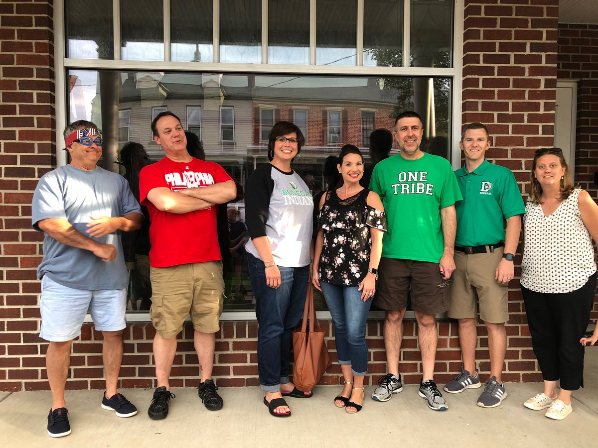 To help raise funds in support of Rainbows End Youth Services’ backpack program, several members of the DSD leadership team participated in the Pies Galore &amp; More, pie eating contest this evening. DSD’s own, Mr. Kiehl, won the contest!