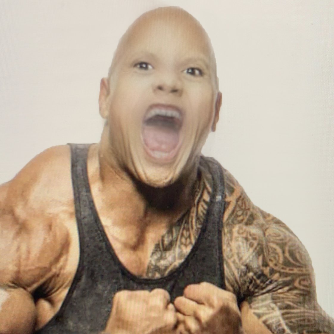 the rock meme with baby