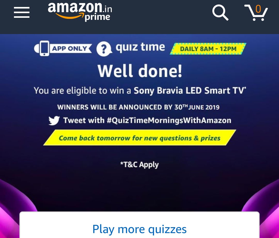 dharmareddyn's tweet image. #QuizTimeMorningsWithAmazon