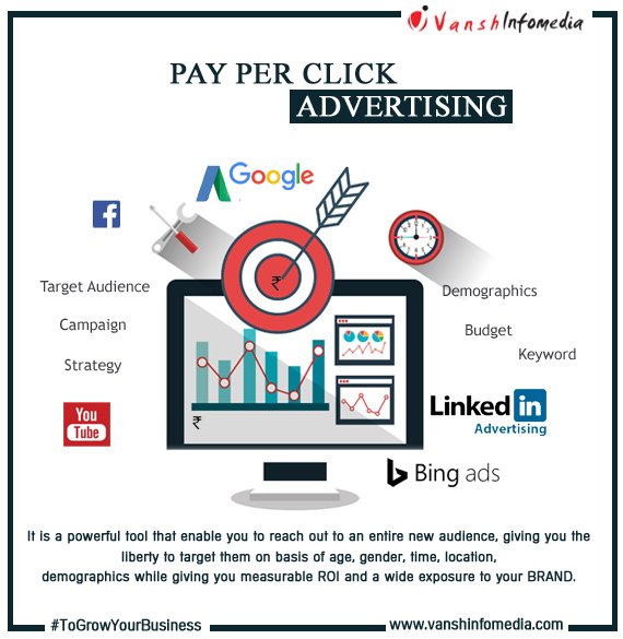 VInfomedia's tweet photo. #PPCAdvertisement is a powerful tool that enable you to reach out to an entire new audience, giving you the liberty to target them on basis of age, gender, time, location, demographics while giving you measurable ROI and a wide exposure to your BRAND.
#SEM #SMM #SEO #SMO #ROI https://t.co/Lmpr9LvPti