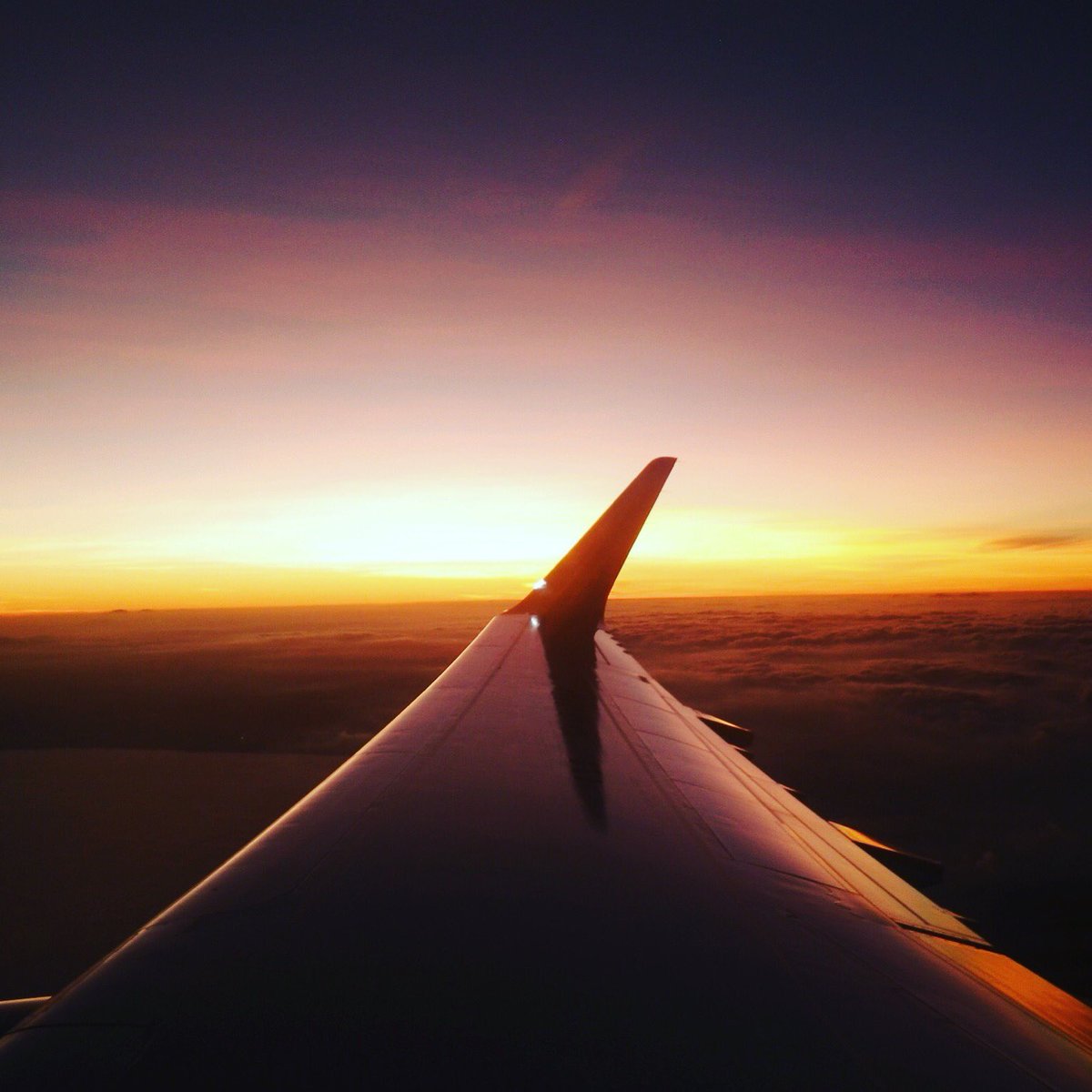 飛行機から見る夕日 飛行機から見る夕日