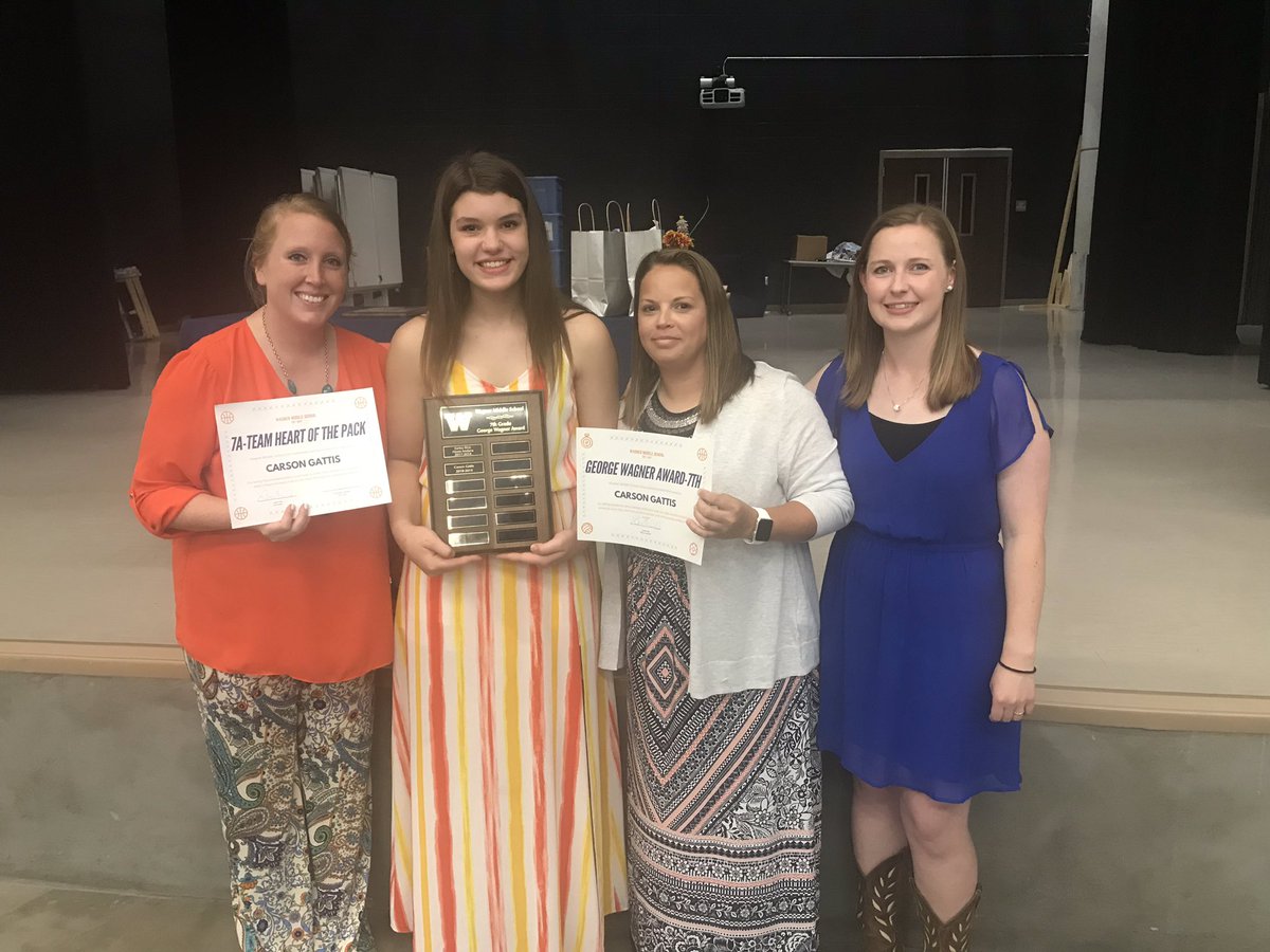 Congratulations Carson Gattis for receiving the 7th Grade Girls’ Athletics George Wagner Award!  <a href="/WagnerMS_GISD/">George Wagner MS</a> <a href="/CoachDean_GISD/">Jason Dean</a> <a href="/fredbrent06/">Fred Brent</a> <a href="/ShanaGattis/">Shana Gattis</a> <a href="/SterlingGattis/">Sterling Gattis</a>