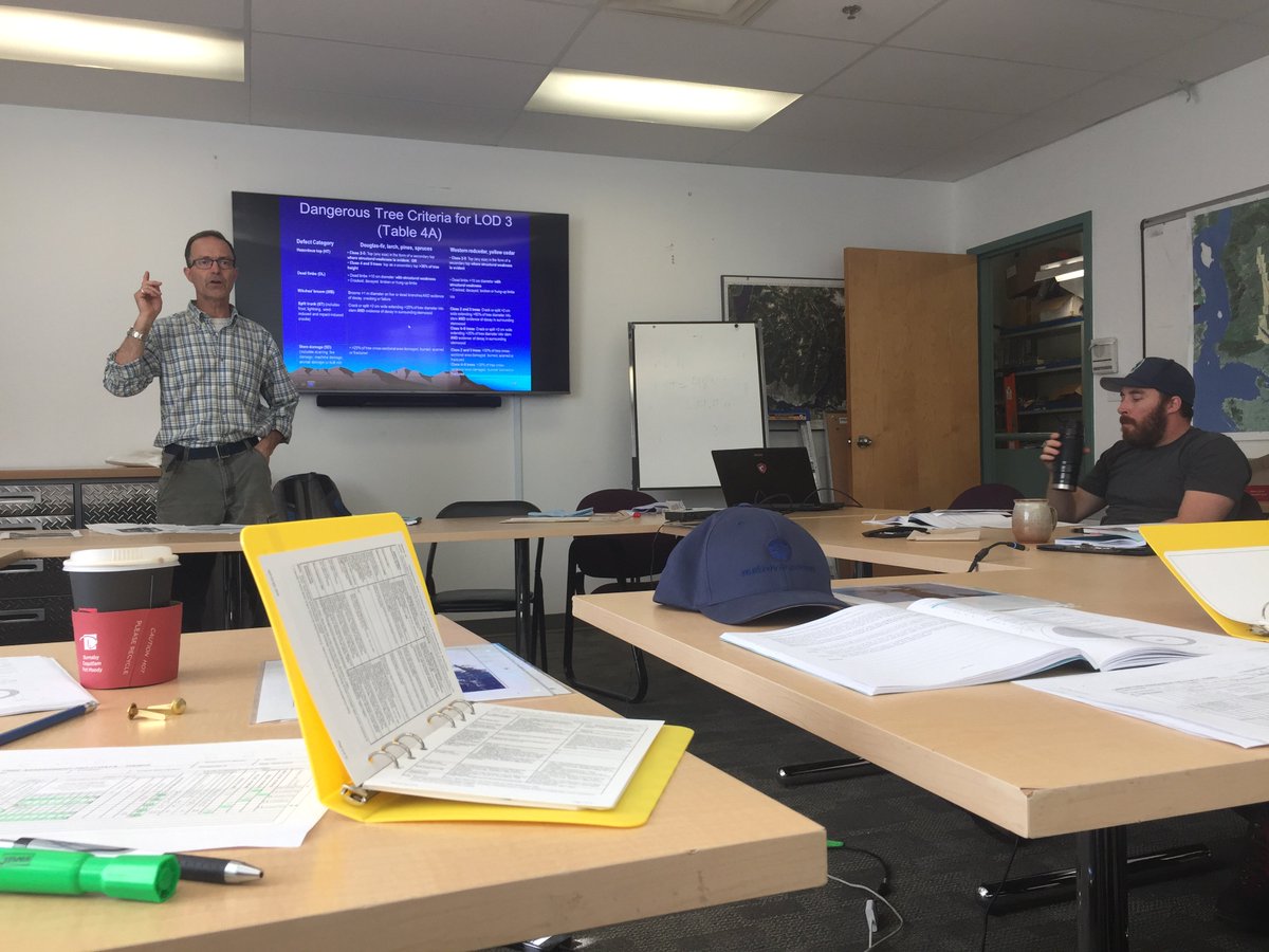 DNVFRS's tweet photo. Our Firefighters spent the last three days in a Danger Tree Assessor Course with our partners @MetroVancouver. This course provides them with the ability to identify Hazardous trees in the District and keep our residents and responders safe. #dangertree #UNBC #safety https://t.co/Ot9Mo0WZZ6