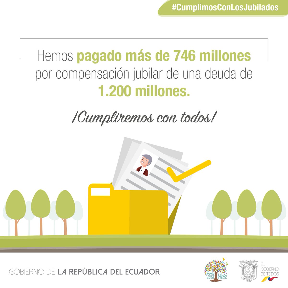 abgmadero's tweet photo. El compromiso con los jubilados no se detiene hasta cumplir con el pago de la compensación jubilar a todos. #CumplimosConLosJubilados

¡ Siempre #JuntoATi !

@Lenin @ottosonnenh https://t.co/Xg00VIWhAn
