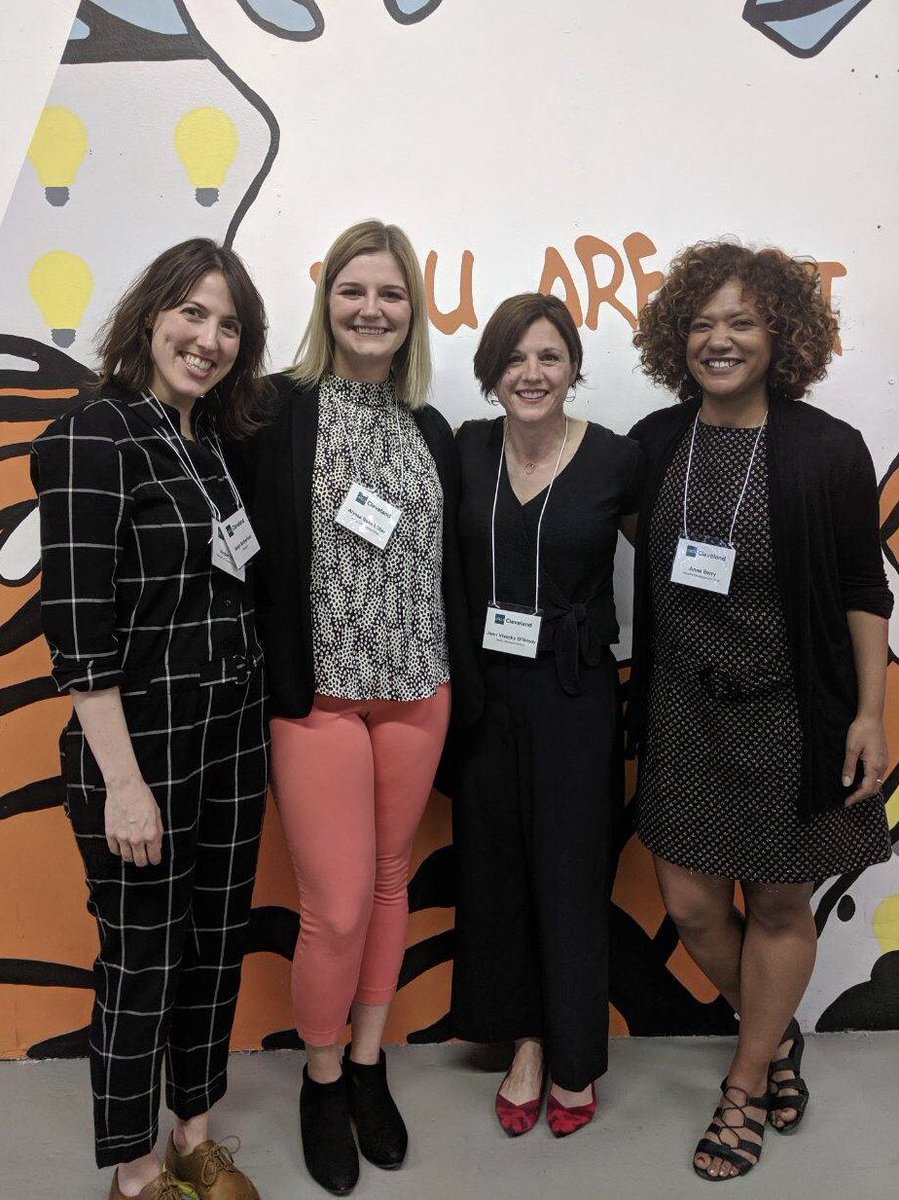lyssarosemiller's tweet photo. I had such a good time at #Design730 with @aigacleveland tonight! I got to see two people very near to my heart receive recognition for great work, and I got to see all of my professors together (and all in AIGA board/fellow nametags! ๐) https://t.co/RSERSkow0B