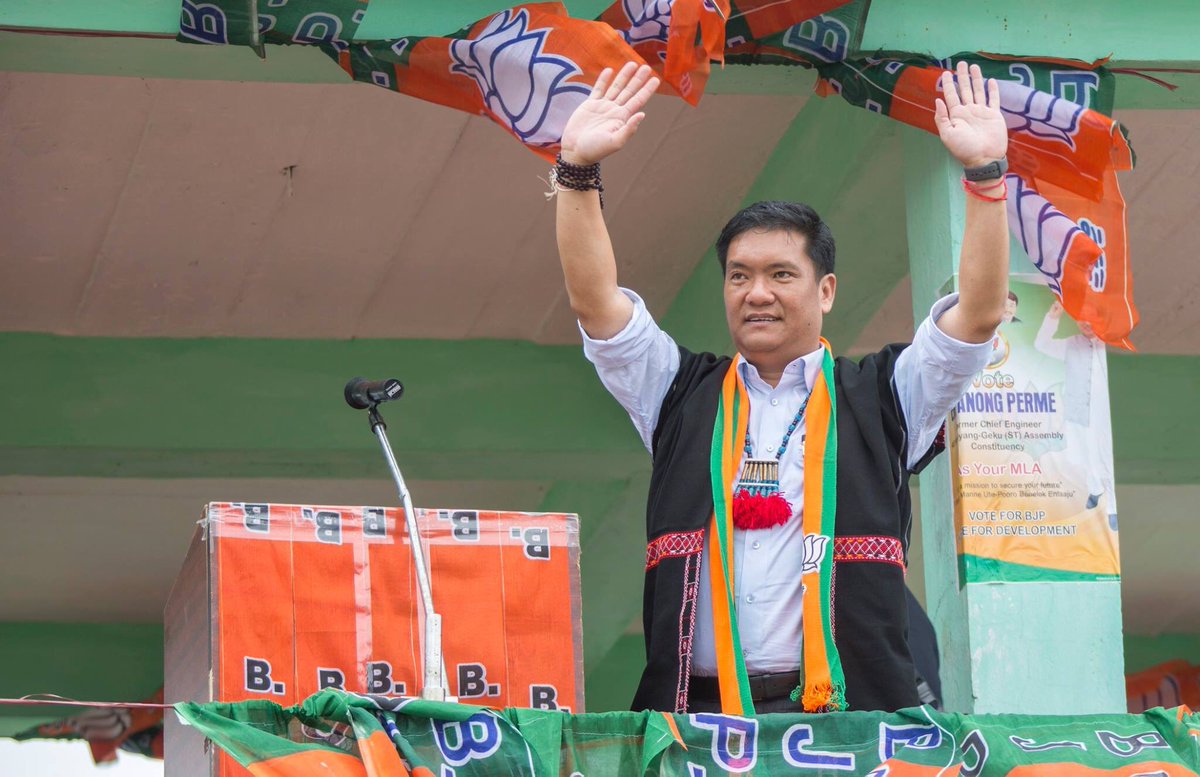 Thank you people of Arunachal for your trust in <a href="/BJP4Arunachal/">BJP ArunachalPradesh</a> and voting back the party. We have together made history by electing the first <a href="/BJP4India/">BJP</a> govt in Arunachal with total seat of 41. Congratulations to all! With double engine ka sarkar, good days are ahead!