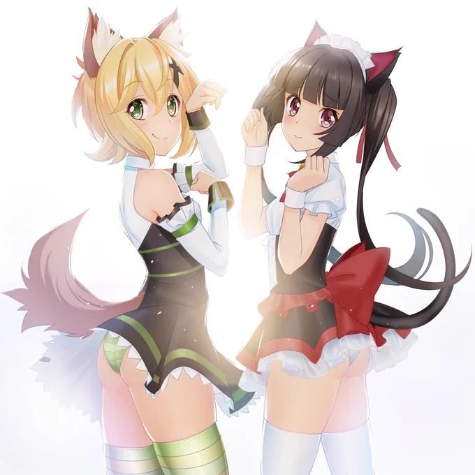 メイド切調 #戦姫絶唱シンフォギア #暁切歌 #月読調 https://t.co/wxxZvV0y5u 
