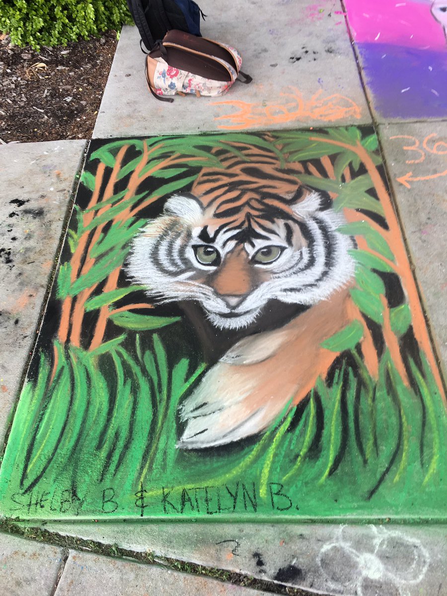 GoughCarolyn's tweet photo. RHS Chalk the Walk 2019! #rainstayedaway https://t.co/UsnuoBubqT