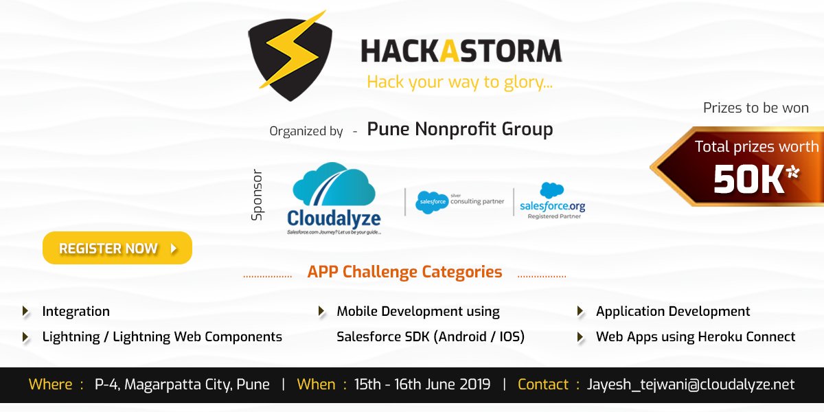NiranjanMankame's tweet image. #codeforcause #SalesforceforNonprofits #TrailBlazers #Pune #cloudalyze
