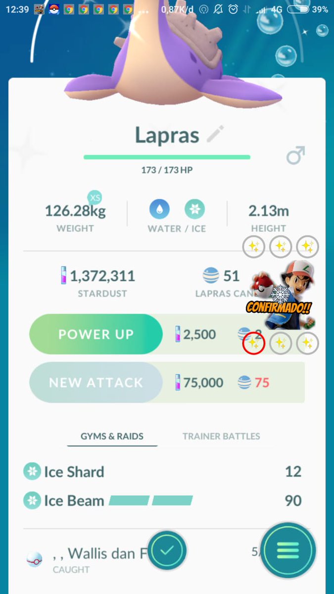 RafajuNVI's tweet image. 😱😍😘✨✨✨First  shiny  Lapras with #LegacyMove

Raid Lapras shundo✨✨
-13.283189,-176.173226