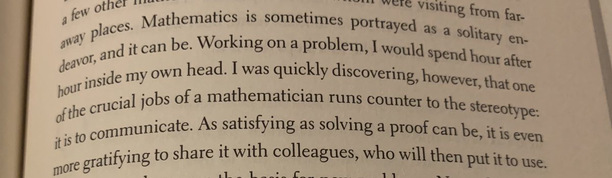 krfye's tweet photo. First summer read complete. Great take always for visions of how students interact with math and major takeaways for myself as a grad student. And just an interesting story of how diverging worlds interplay. https://t.co/v5iPTL0HNv