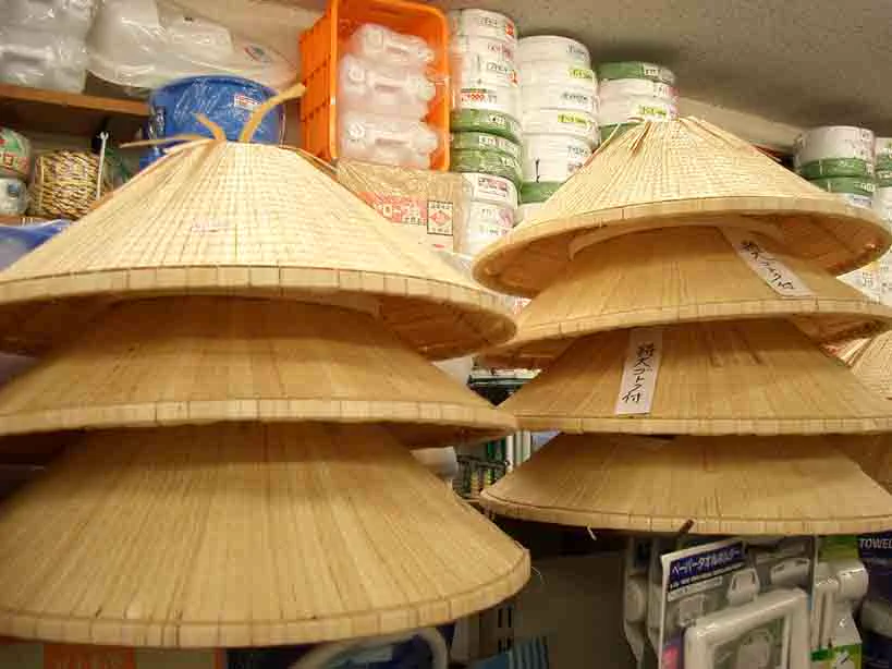 思いっきり笑ってしまう・一人用の傘/確かにワラの方が良いwww