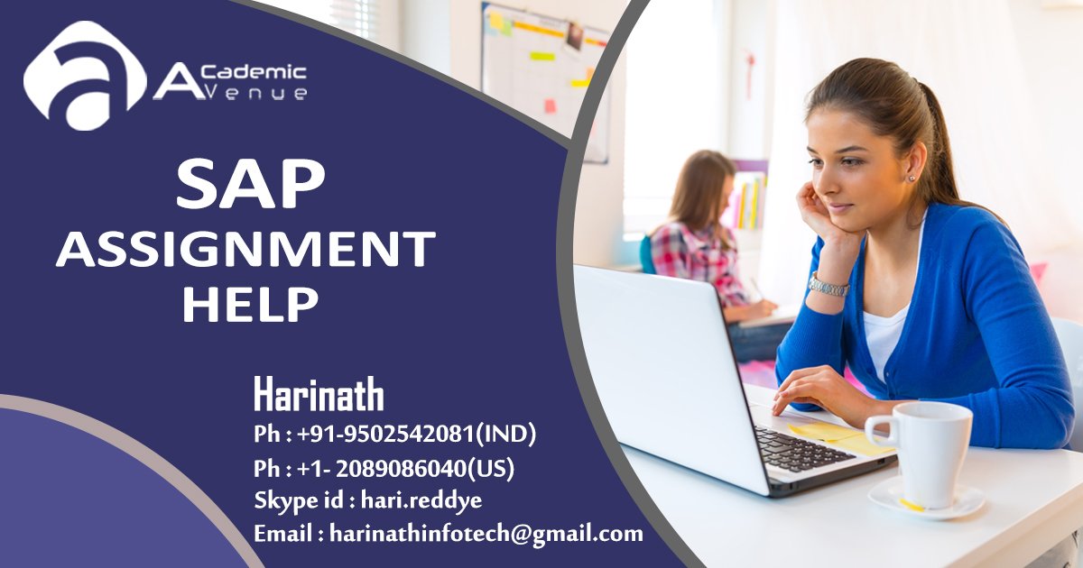 academic_avenue's tweet image. tinyurl.com/ydgkeyjg
#AcademicAvenue provides #SAPProgrammingAssignmentHelp. Assignment help tutors at Academic Avenue are experts in giving you best assignment solutions.
#ProfessionalAssignmentWritingSeviceHelp
#BestOnlineAssignmentWritingServiceForStudents