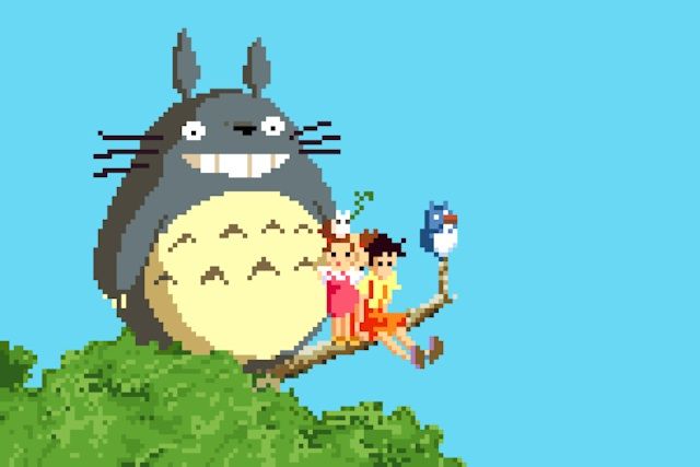 art_matomen's tweet photo. 懐かしゲーム風？8bitのジブリイラスト。
英国のアーティストの、リチャード・J・エヴァンズ作 https://t.co/WEQAEiYNIP