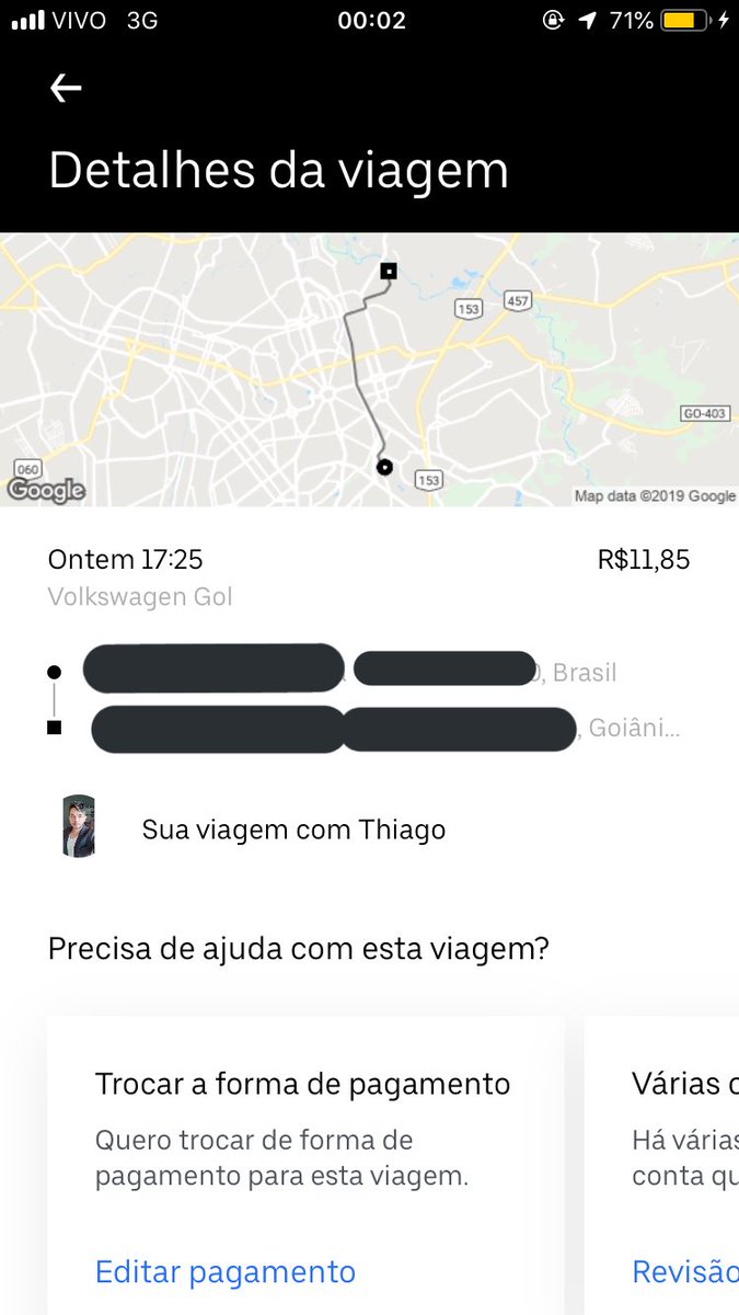 belaraujo05's tweet photo. para as meninas de gyn. Estou postando isso aqui por precaução pra n passarem pela insegurança que passei hj. peguei esse uber de dia em rua movimentada agr lá se sabe oq poderia ter acontecido se eu estivesse em um lugar parado e escuro. tomem cuidado com esse uber. https://t.co/zeIUGaYbNH