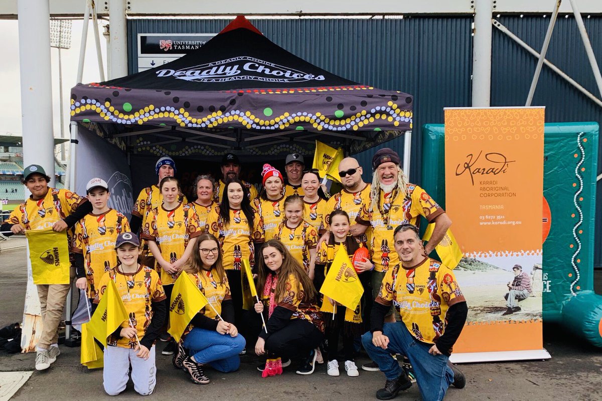 Karadi Aboriginal Corporation (@karadicorp) on Twitter photo Indigenous Round #afl #IndigenousRound Hawthorn V Port Adelaide #deadlychoices <a href="/DeadlyChoices/">Deadly Choices</a> Indigenous Round #afl #IndigenousRound Hawthorn V Port Adelaide #deadlychoices <a href="/DeadlyChoices/">Deadly Choices</a>