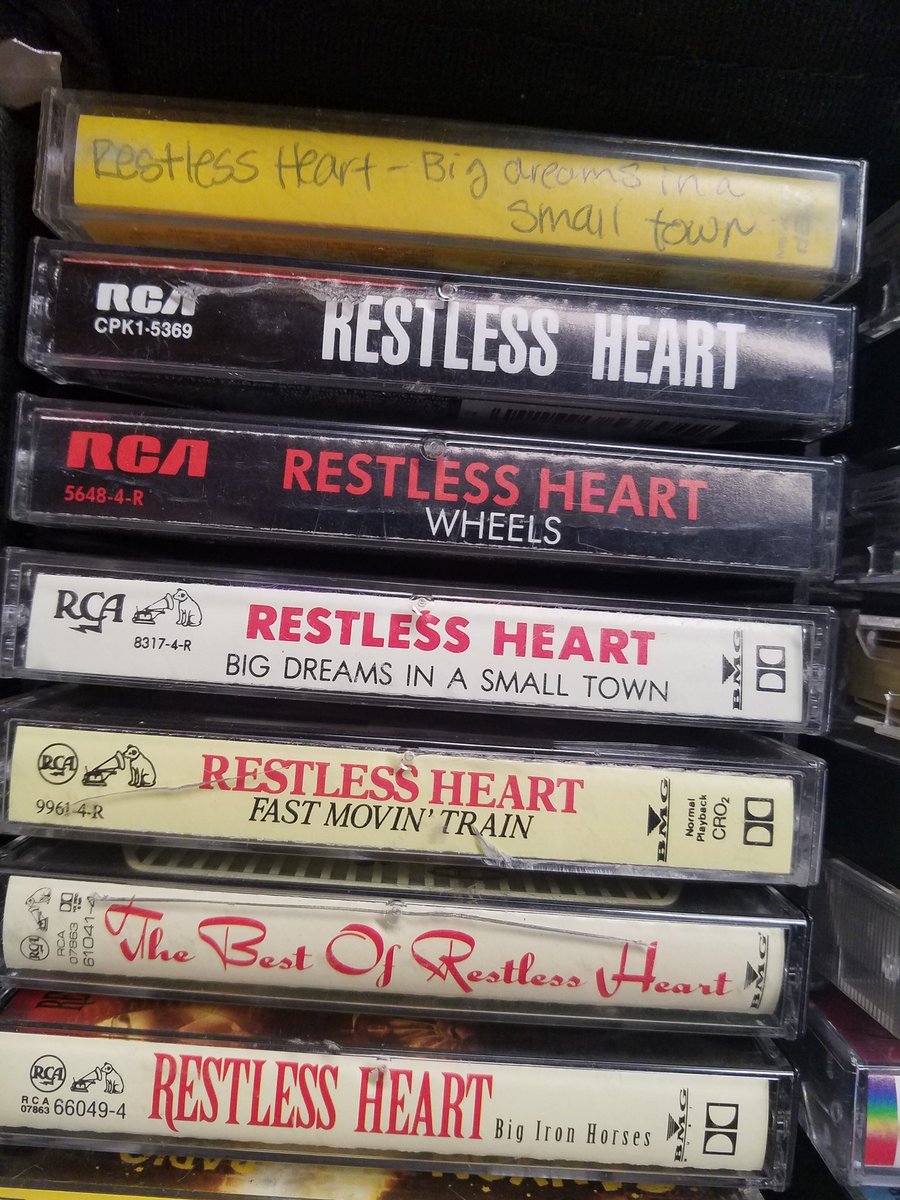 kkimjones's tweet photo. When find your old cassette tape box and love these guys as much today as you did when you were 16❤ @RestlessHeart__  #bigdreamsinasmalltown #iknowallthewordsbyheart https://t.co/wS7dpz7KWT