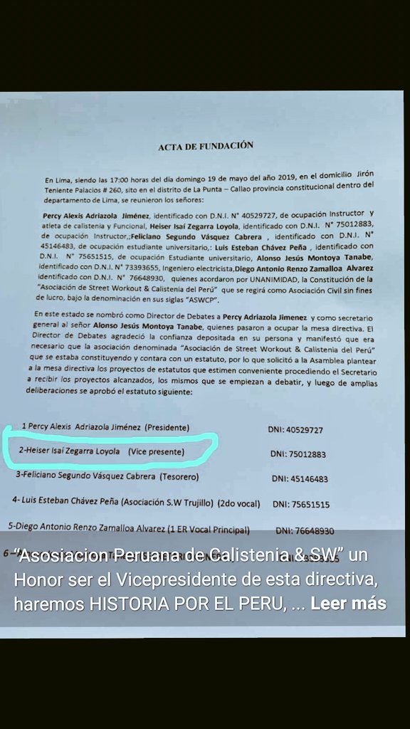 tecosworkout's tweet image. Quiero compartir a mis contactos que oficialmente soy miembro de la Asociación de street workout &amp;amp; #calistenia del Perú, segundo vocal encargado de comunicarme y enlazar alianzas con las provincias que tiene como objetivo trabajar por nuestra comunidad Street workout Perú
