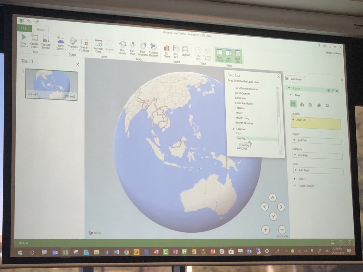 hadwinfung's tweet photo. @wynhopkins just did they best Excel demo ever with PowerMap #ModernWorkplace #Productivity #mvp https://t.co/UA3CKDcGpN