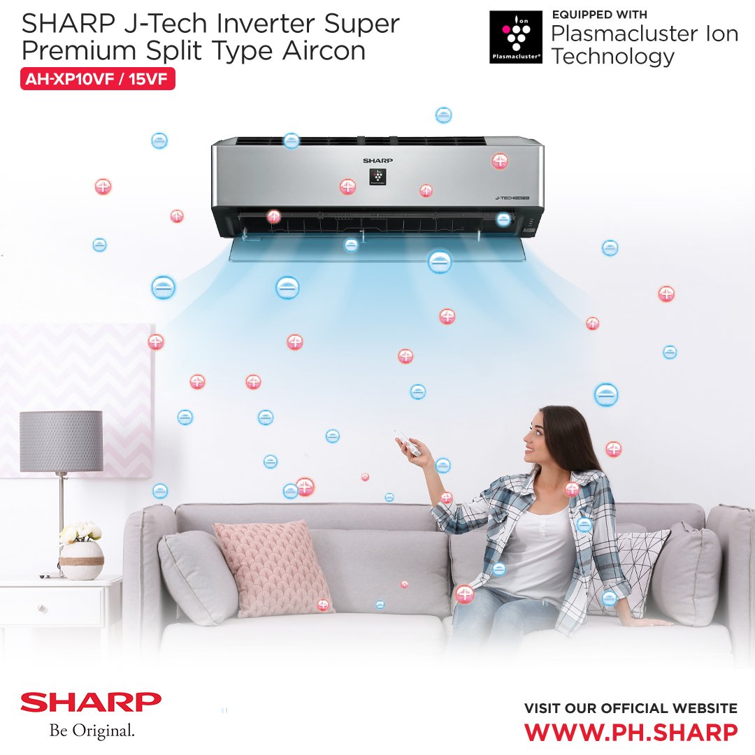 Sharp AH-XP10VF/AH-XP15VF is an AIoT air conditioner which means it can be controlled through a mobile device through Sharp AIOT App.